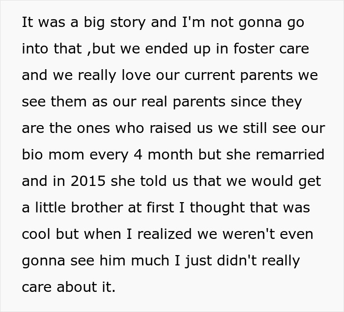 Text discussing a teen torn about continuing to see biological mom treated like a second-rate child amid foster care. Text discussing a teen torn about continuing to see biological mom treated like a second-rate child amid foster care.