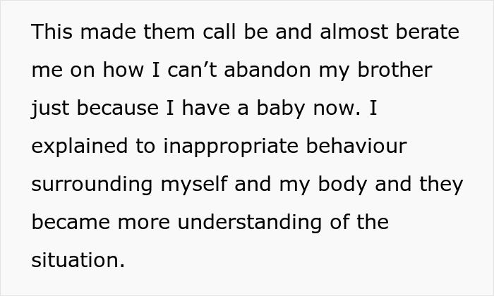 Text excerpt about inappropriate behavior and parents refusing help with an 11-year-old acting creepy around stepsister after birth.