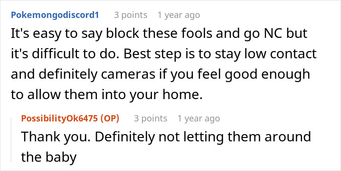 Screenshot of a Reddit conversation discussing concerns about an 11-year-old acting creepy around stepsister who just gave birth.