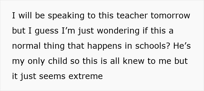 Parent questioning teacher about 5YO left hungry at school after snack denied as consequence for fighting incident.