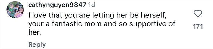 Instagram comment praising Farrah Abraham for supporting her daughter after getting a controversial pelvic tattoo at age 16. Instagram comment praising Farrah Abraham for supporting her daughter after getting a controversial pelvic tattoo at age 16.