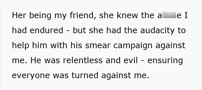 Text excerpt showing a pregnant woman crushed emotionally after humiliation by bestie and ex, describing betrayal and smear campaign.