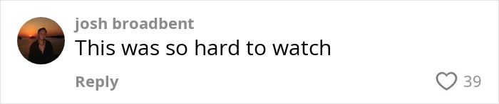 User comment on social media saying this was hard to watch, reflecting Big Brother fans' discomfort with a housemate.