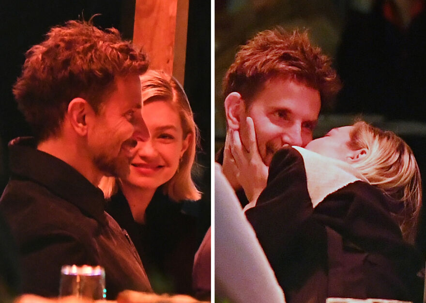 Gigi Hadid and Bradley Cooper sharing intimate moments, highlighting their unlikely partnership and celebrity headlines.