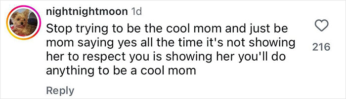 Comment criticizing a mom for letting her 16-year-old daughter get a pelvic tattoo, sparking online debate. Comment criticizing a mom for letting her 16-year-old daughter get a pelvic tattoo, sparking online debate.