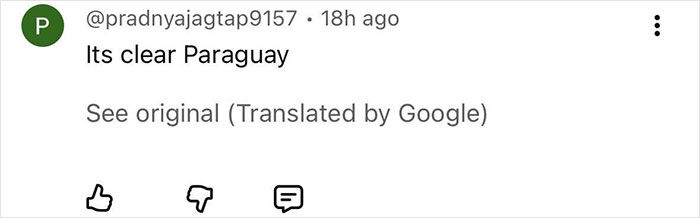 Screenshot of a social media comment referencing Paraguay, related to Miss Panama&rsquo;s painfully awkward onstage fail.