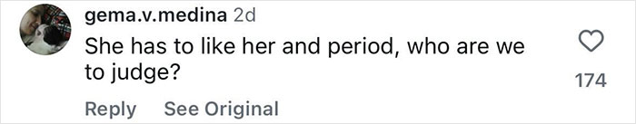 Screenshot of a social media comment discussing reactions to a pop star dyeing her armpit hair at Paris Fashion Week.