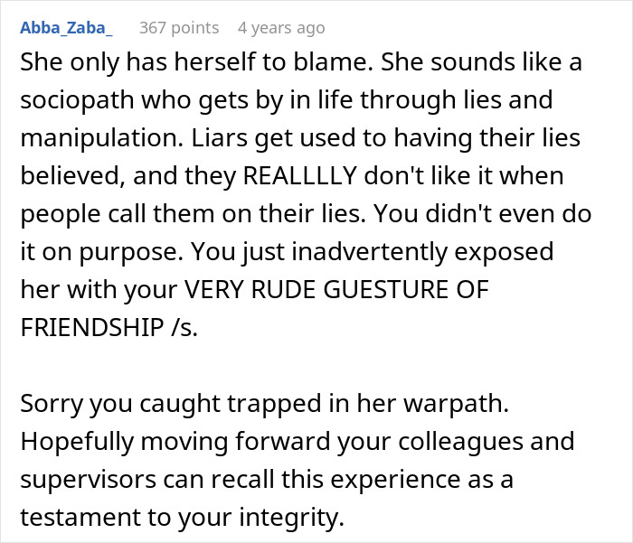 Woman Gets Fired When She Causes Drama Because Coworker Accidentally Revealed Her Lies