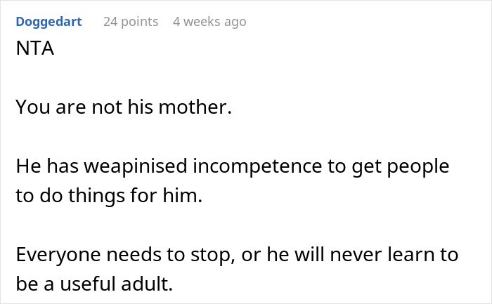 Comment discussing a 23-year-old friend repaying a lady&rsquo;s help with complaints and insults instead of gratitude.