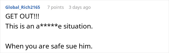 Screenshot of a forum comment advising to take action after a boyfriend destroyed girlfriend's grandmother's jewelry box.