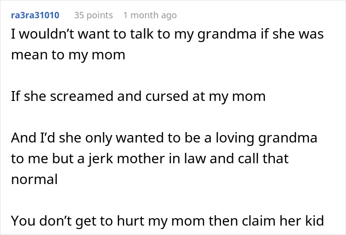 Alt text: New mom confronting her mother-in-law over unhinged behavior causing family tension and conflict online discussion.
