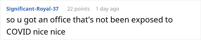 Reddit comment about a new employee receiving an office frozen in grime as an unwelcome gift at a deceased coworker's workspace.