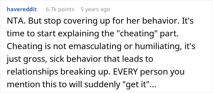 Text post discussing relationship advice, focusing on cheating and its impact on breaking up relationships.