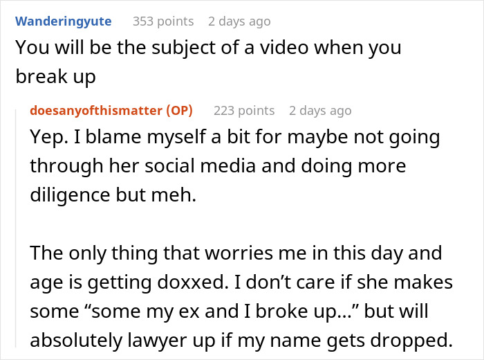 Reddit user discusses the consequences of a gym influencer lying and its impact on her relationship.