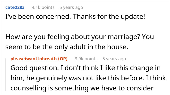 Manchild playing video games ignoring crying son over lost dog as furious wife plans console trash day.