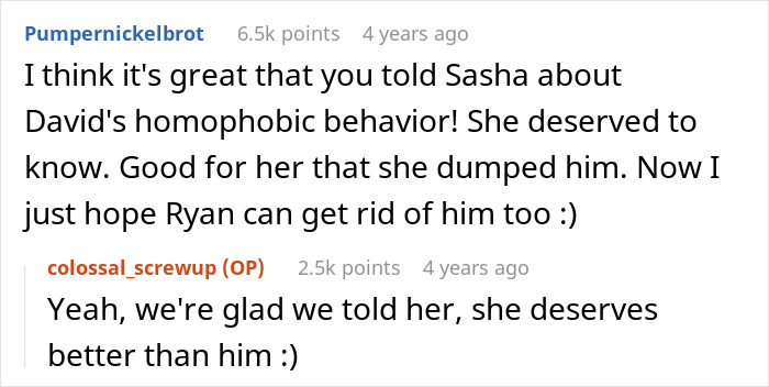 Screenshot of a Reddit conversation about masculinity feeling fragile over a girlfriend&rsquo;s friends&rsquo; Halloween costume.