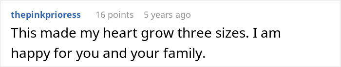Screenshot of a heartfelt online comment about a guy wondering if he should tell his son about his real parents.