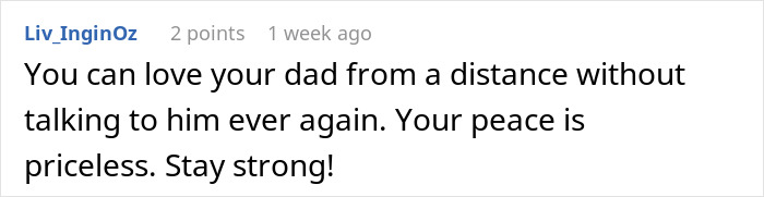 Comment on a social media post about a man siding with his daughter&rsquo;s cheating ex during divorce, highlighting family conflict and loyalty issues.