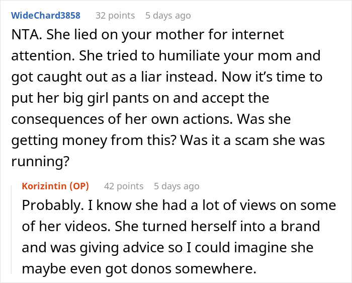 Online discussion revealing teen&rsquo;s frustration over stepmom&rsquo;s hypocrisy and lies after public call-out.