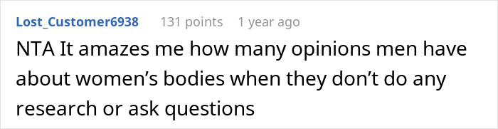 Comment discussing clueless dad&rsquo;s wrong idea about using paper towel to swim during period, called out for stupid ideas
