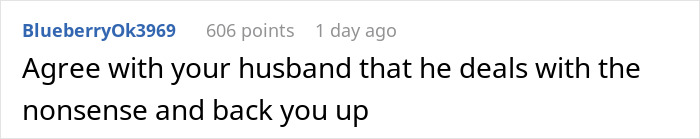 Comment on online forum about supporting husband when dealing with difficult mother-in-law trying to be the center of attention during wedding.