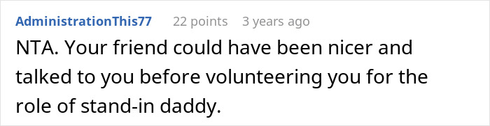 Screenshot of an online comment discussing a woman keeping her ex&rsquo;s baby, assuming a male friend will be the father figure.