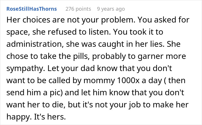 Screenshot of a Reddit comment discussing parents lied about food allergies causing daughter no contact with family.
