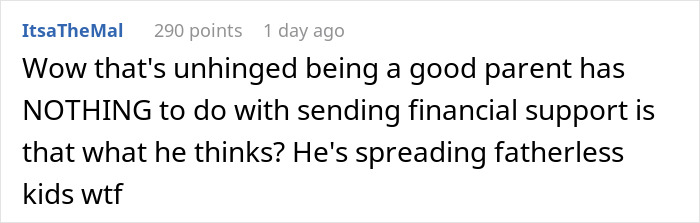 Commenter reacts strongly to man having four kids with four different women, calling out poor parenting and support issues.