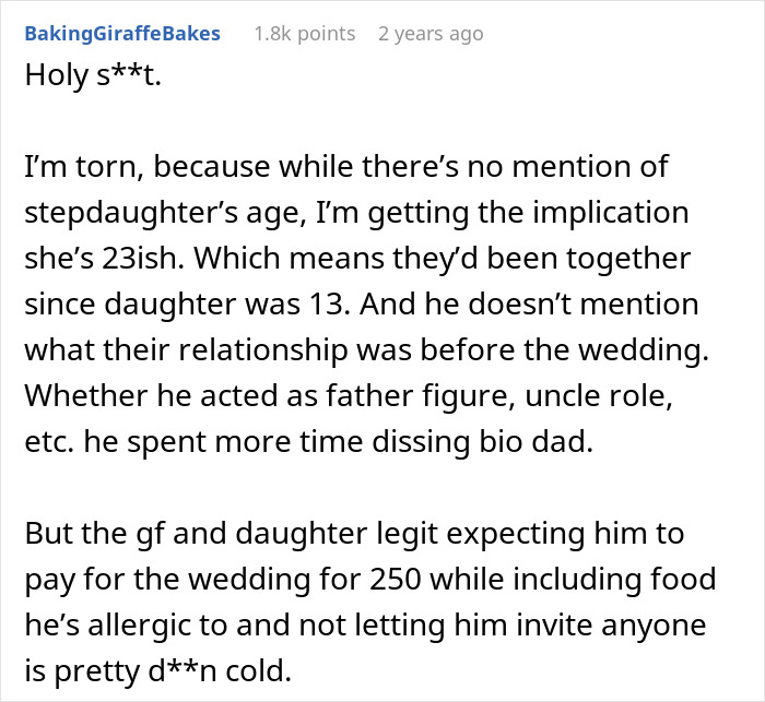 Alt text: Step-dad delivers heartbreaking speech realizing girlfriend and stepdaughter show no care or support toward him