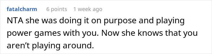 Comment on a social platform discussing a monster-in-law putting daughter-in-law&rsquo;s life in danger and being banned.