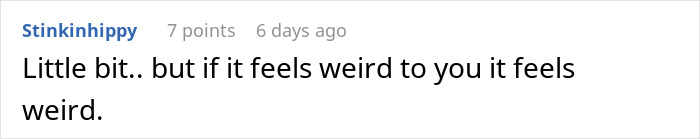 Screenshot of a user comment discussing awkwardness caused by a woman stopping baking for colleagues over a nickname issue.