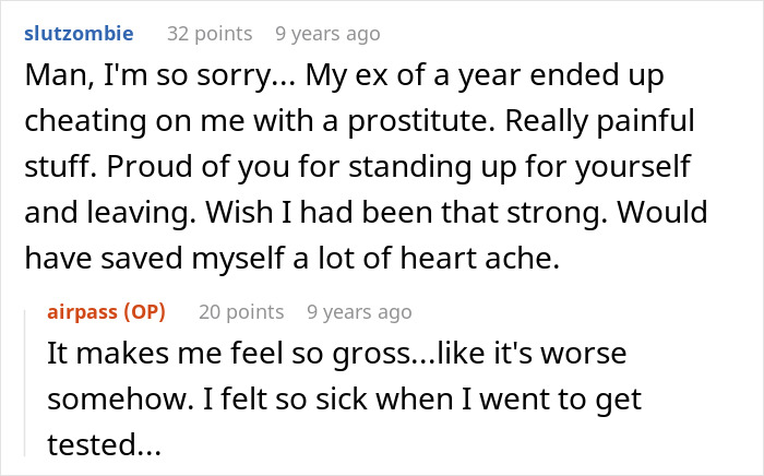 Screenshot of comments discussing a woman bumping into her boyfriend&rsquo;s grown son and a surprising wake-up call.