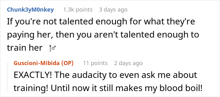 Screenshot of a Reddit thread discussing company claims about market changes and pay raises for new hires.