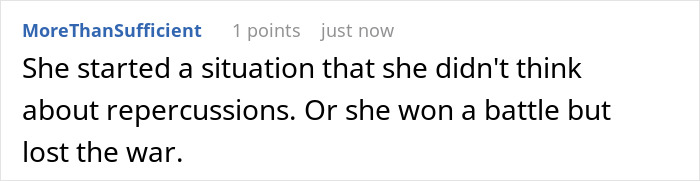 Comment on a screen with text about a daycare manager&rsquo;s car towing decision and its chaotic parking lot aftermath.