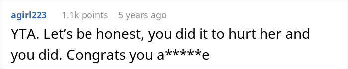 User comment criticizing someone for hurting their sister after taking grandma&rsquo;s leather shoes, with reference to veganism.