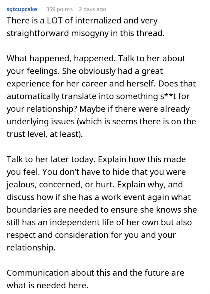 Woman attends gala with client as his date, sparking husband&rsquo;s doubts and questions about their relationship.