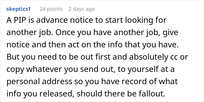 Reddit user skeptics1 explains the importance of documenting info before exposing management and HR to coworkers.