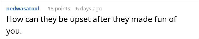 Comment on a forum post discussing a woman accused of making things awkward at work by stopping baking for colleagues over a nickname.