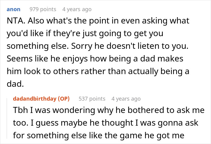 Alt text: Teen tells dad would&rsquo;ve remembered if he cared after cake fail in a heartfelt family conversation online.