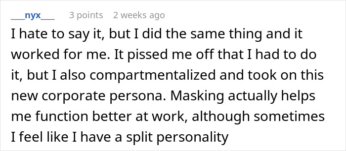User comment about woman changing name to a more white-sounding one and experiencing more job offers in a work-related context