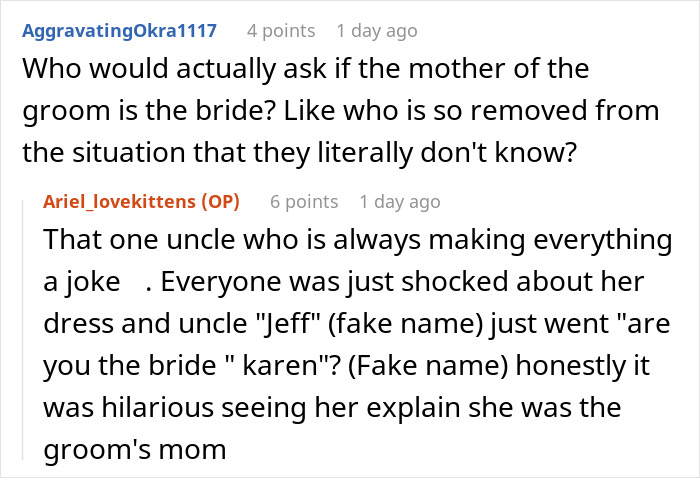 MIL tries to be the center of attention during wedding, shocked guests react as she is forced to change her outfit