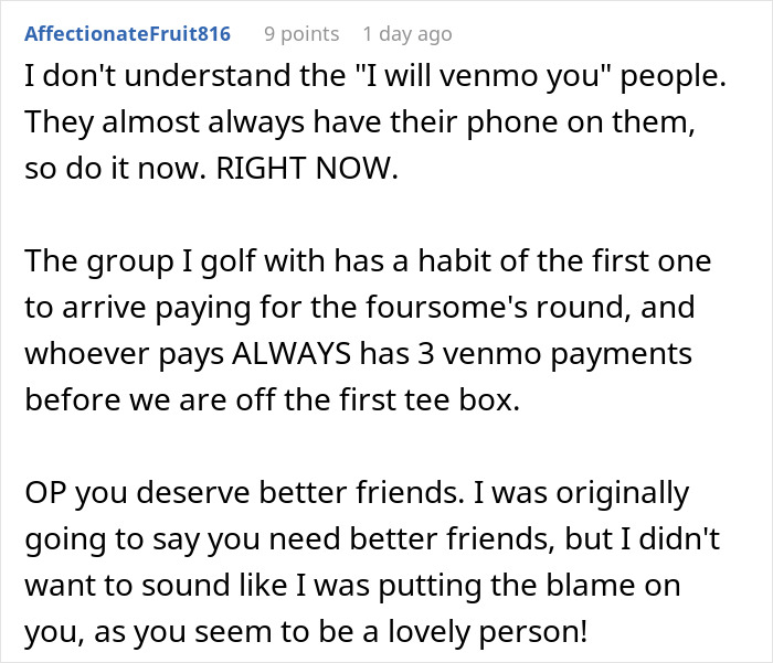 Woman believes friend who forgot wallet, realizes she got duped and never received a thank you from her friend
