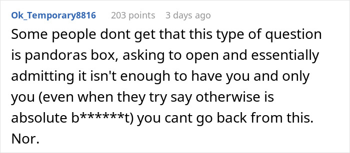 Man drops to one knee with ring, reveals open marriage twist, causing girlfriend to walk away in shock.