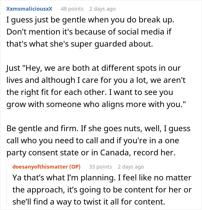 Forum discussion on a gym influencer lying online and the impact on her relationship with her boyfriend.