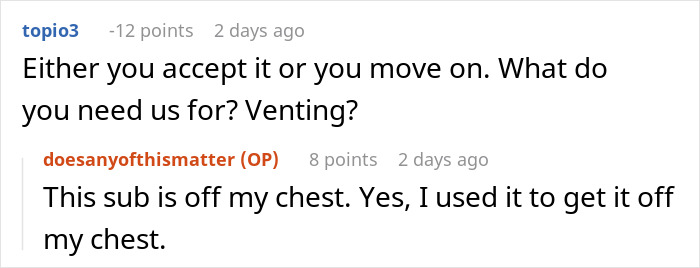 Screenshot of an online discussion about a gym influencer lying and the impact on her relationship.