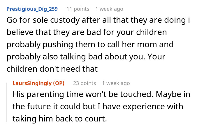 Reddit users discuss custody issues as kids prefer bio mom over stepmom, and dad struggles with family tensions. Reddit users discuss custody issues as kids prefer bio mom over stepmom, and dad struggles with family tensions.
