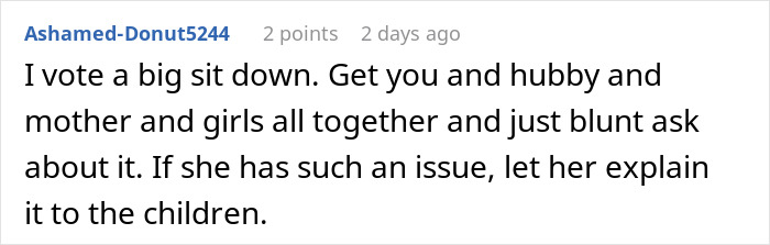 Comment suggesting a family discussion about including stepmom in group Halloween costume amid mother's concerns.