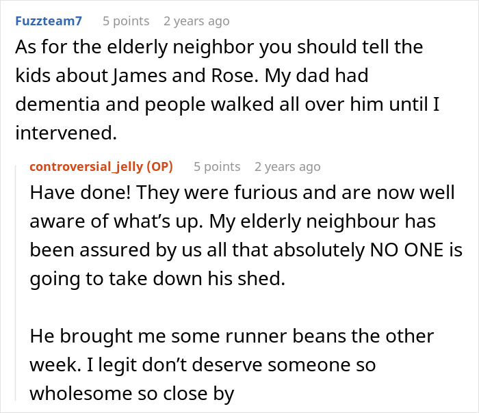 Reddit conversation about man turning on Karen mode with neighbors who think the block belongs to them.