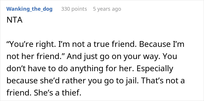 Comment discussing a disabled teen&rsquo;s toxic behavior and a best friend deciding to abandon her for being manipulative.