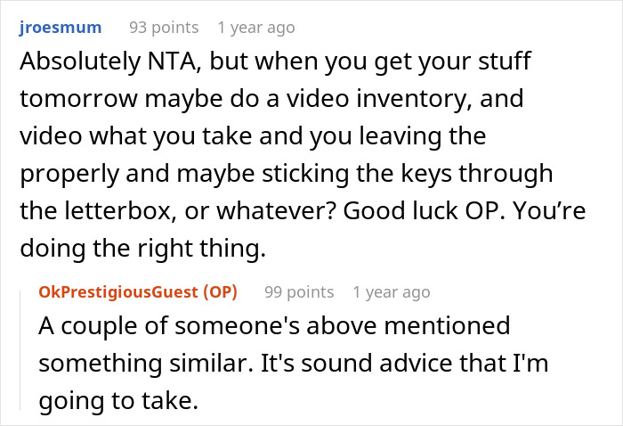 Screenshot of a Reddit conversation about a man ruining his marriage by stealing his wife&rsquo;s tea set.